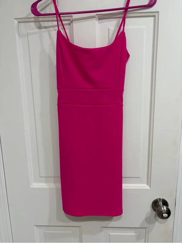 Fuchsia Spaghetti-Strap Bodycon Dress - Windsor XS - Image 2