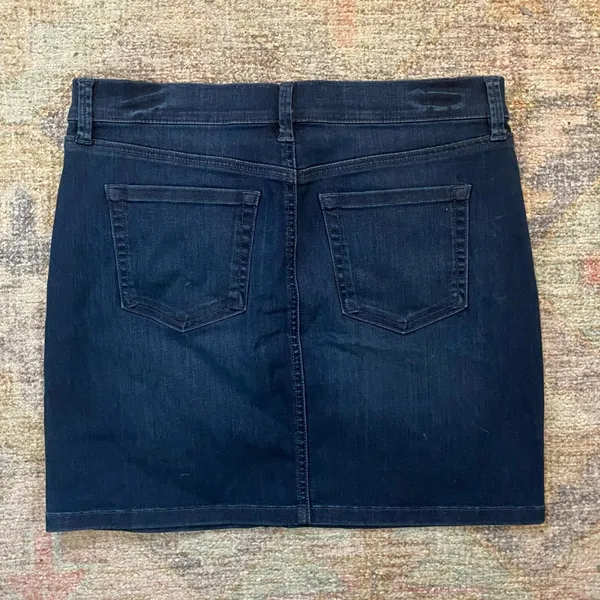 Classic Denim Dark Wash Skirt with Stretch - Image 6