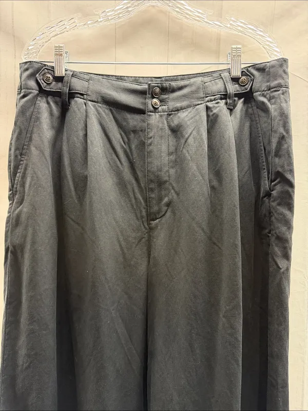 Madewell Black The Harlow Linen Blend Wide Leg Pants Size 14 - Image 7