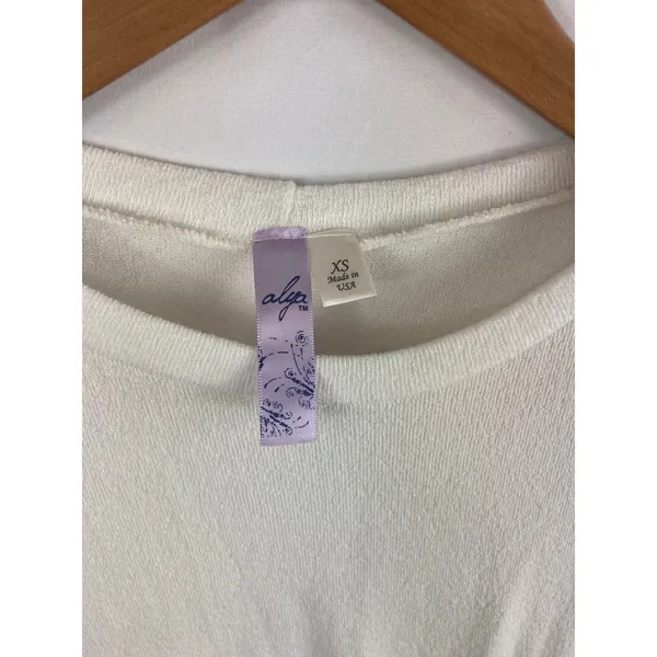 Alya Tie bottom white tshirt XS - Image 2