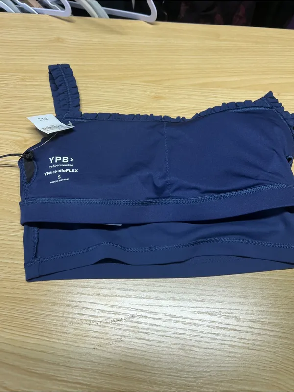 Abercrombie YPB studioFLEX Scrunchie Strap Tank Navy S NWT - Image 9