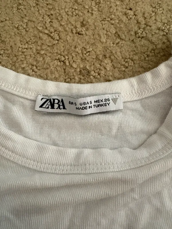 ZARA White Baby Tee - Image 2