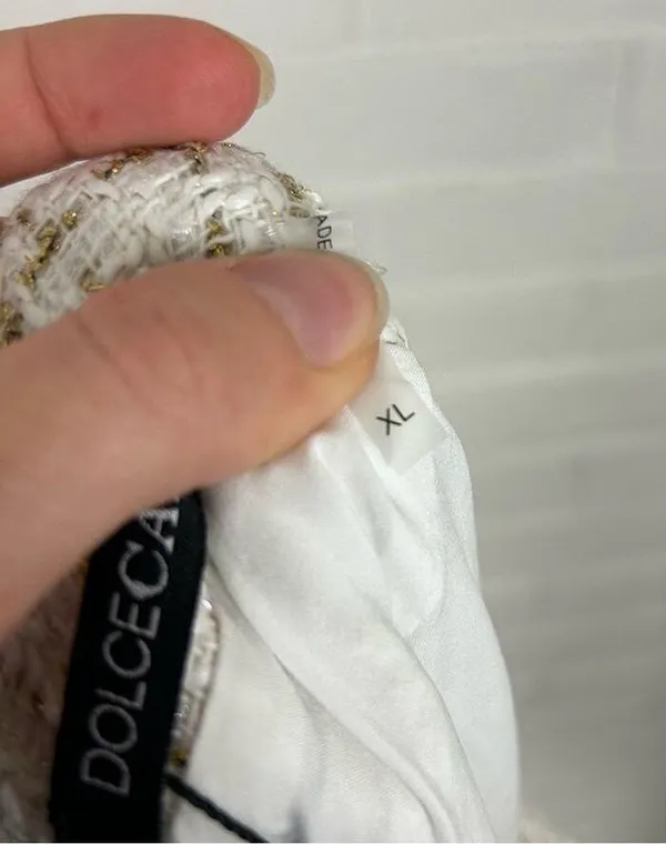 NWT Dolce Cabo White Tweed Knit Mini Skort Size XL - Image 6