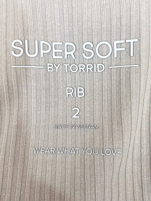 NWT Torrid Super Soft Ribbed High Neck Sleeveless Tank Top Size 2X Cream Gray - Image 8