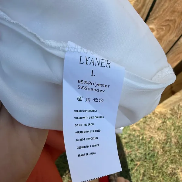 Lyaner Burnt Orange Satin Mini Skirt High Waisted A-Line Rust Size Large - Image 4