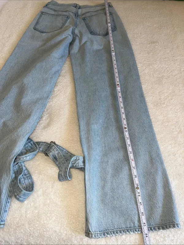 AGOLDE Cinched Hem Loose Taper Jeans Light Wash‎ Size 27 - Image 8