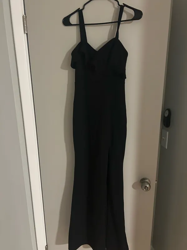 Lulus Black Ruffle Formal Dress - Image 2