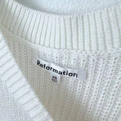 Reformation Lilac Linen Knit Top - Image 7