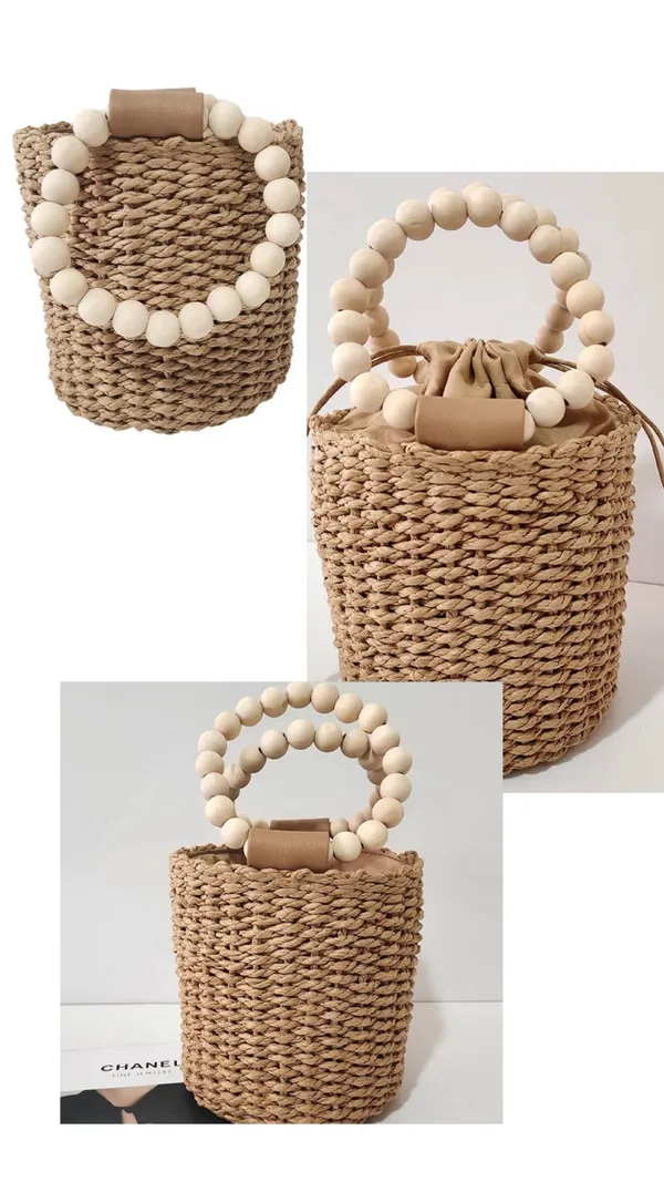 Straw purse Brown - Image 3