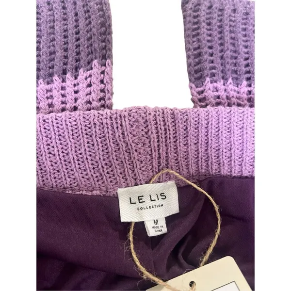 Le Lis sweater knit pants purples Med NWT - Image 5