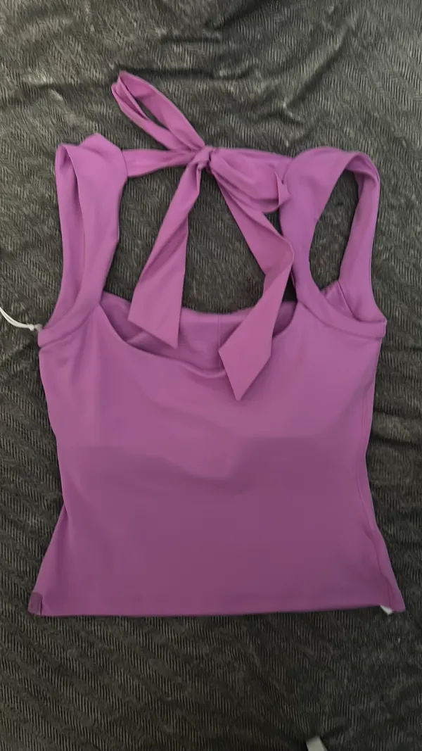 Blogilates Bow Back Tank Purple - Image 2