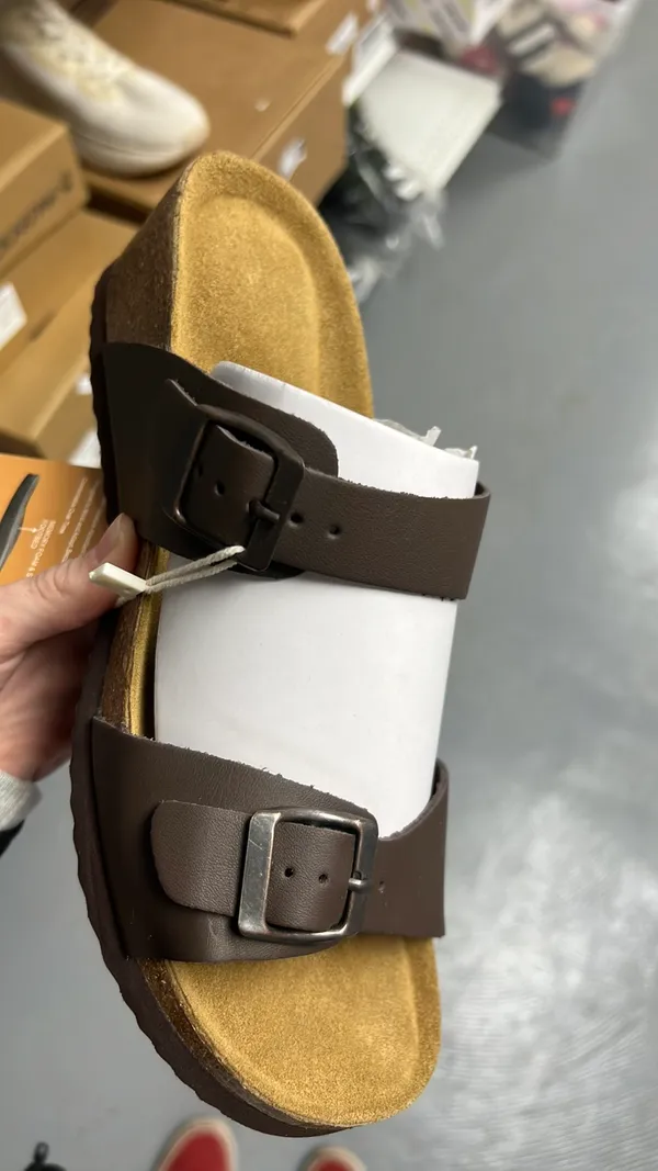 BSandals Women’s Brown Slip-On Leather - Image 2