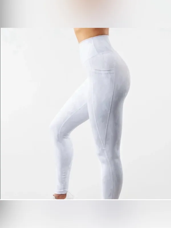 BuffBunny Limitless Legging Pant Tight Snow Camo White High Glute Contour Small - Image 3