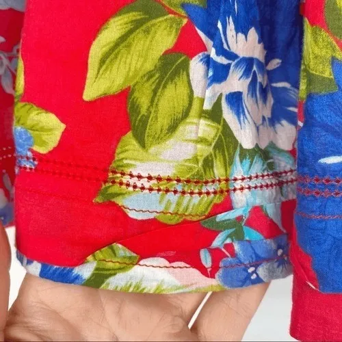 Y2K Abercrombie & Fitch Floral Mini Skirt‎ Navy Pink Size S - Image 4