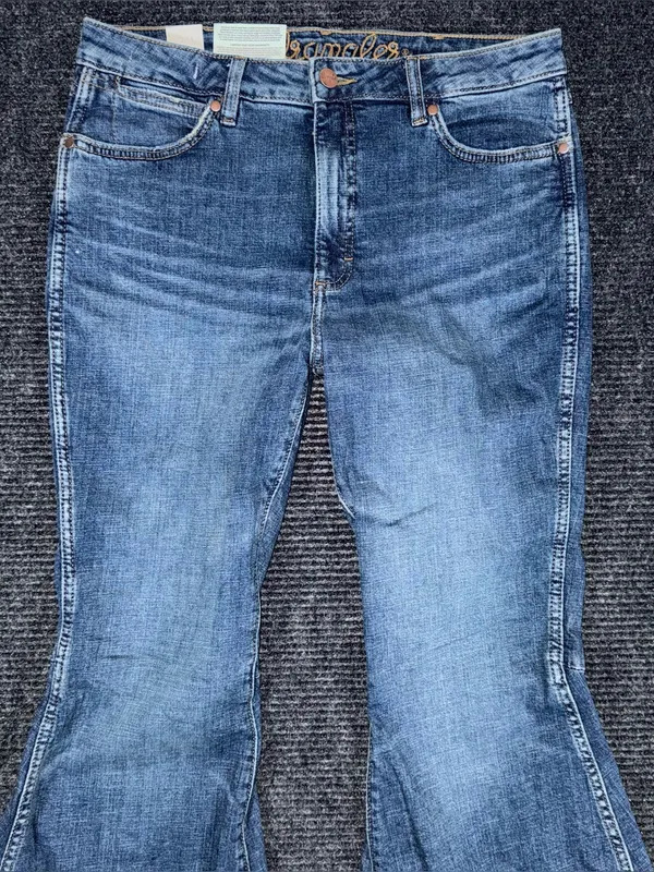Wrangler Retro NWT High Rise Trumpet Super Flare Bell Bottom Jeans 31x34 Western - Image 3