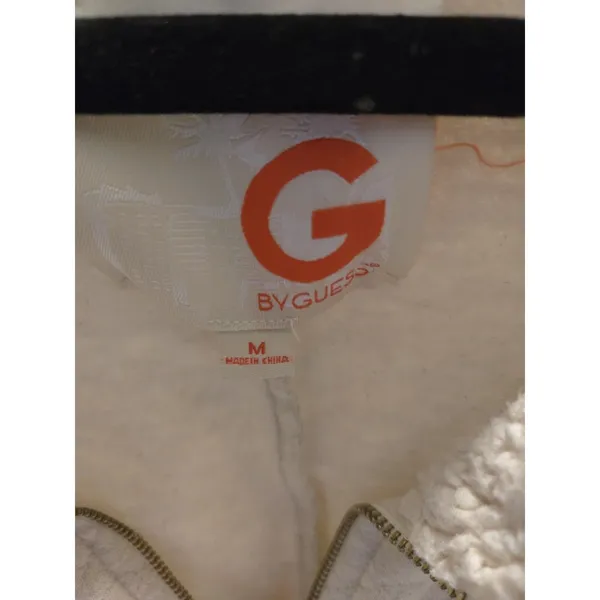 Guess Women's M Gray Sherpa Shawl Collar Moto Biker Knit Jacket Cozy Soft - Image 2