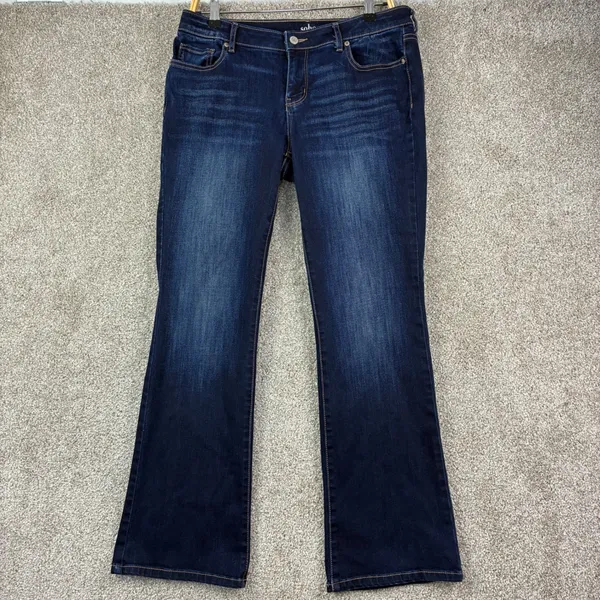 Soho Bootcut Jeans Size 12 Petite Dark Wash Stretch Mid Rise Western Rodeo Boho - Image 2