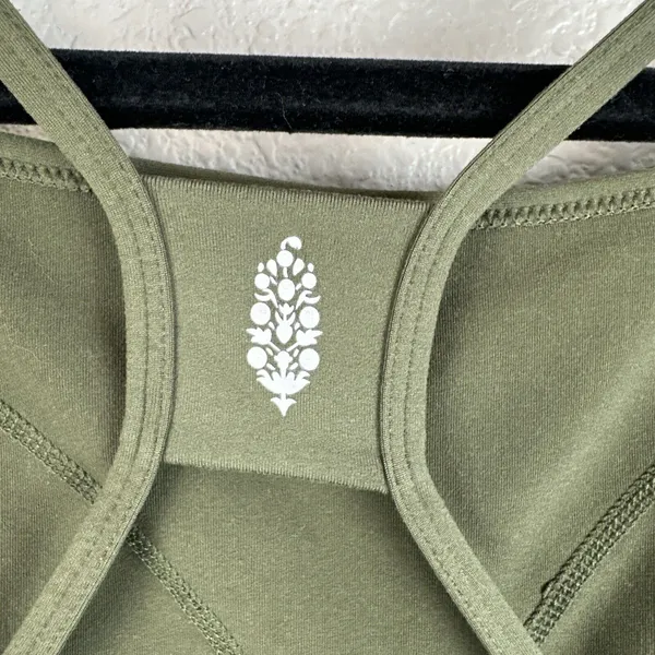 Free‎ People Movement Side To Side Performance Jumpsuit Size Medium Olive Green - Image 6