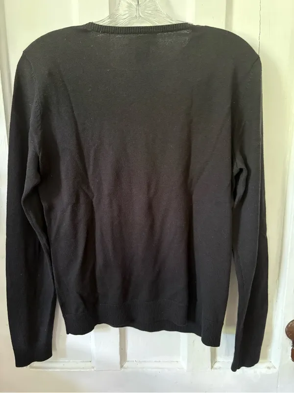 Lauren Ralph Lauren Women’s Black Wool/Cotton Crewneck Sweater - Image 4