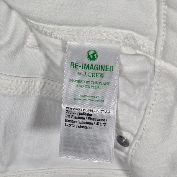 J. Crew Curvy Vintage Slim Straight Jeans White Size 27‎ Style BP494 - Image 8
