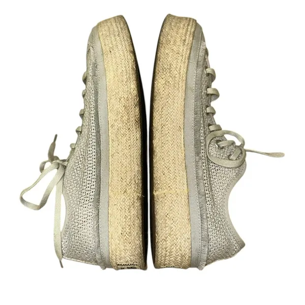 Converse Gray Knit Espadrille Platform Sneakers Women's‎ 8.5 - Image 6
