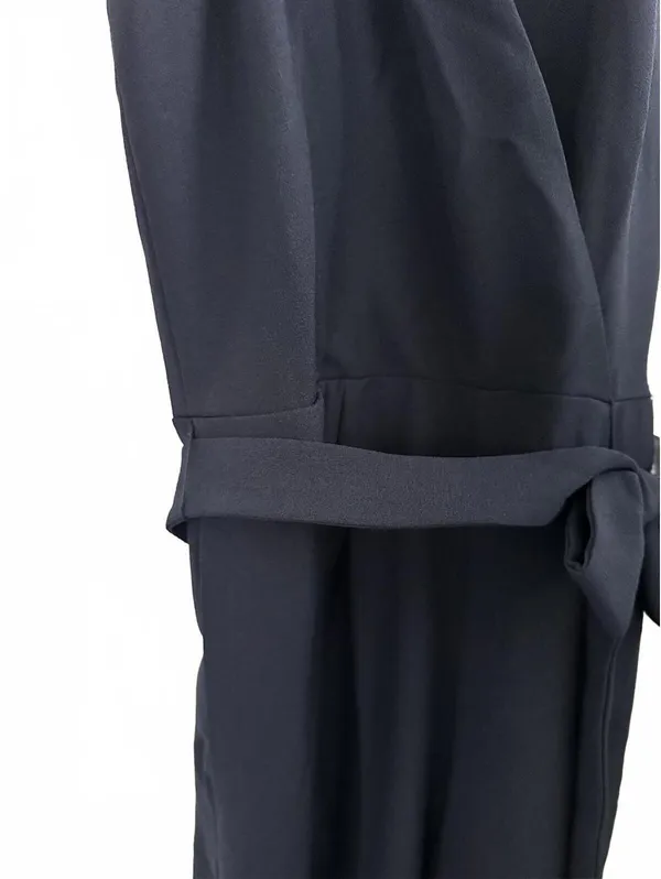 Julia Jordan Tie Waist Wide Leg Halter Jumpsuit NWT Navy Blue Size 6 - Image 6