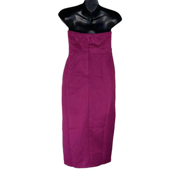 NEW Anthropologie‎ Lulumari Strapless Tie Bow Dress Women's Medium Retro Hoco - Image 3