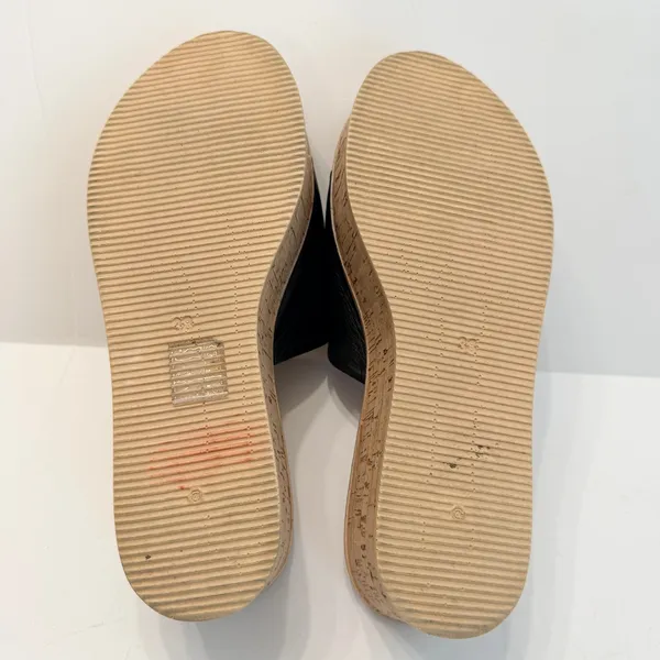 Kurt Geiger London Maci Platform Leather Sandals Size 38 US7.5 Wedge Slide - Image 6