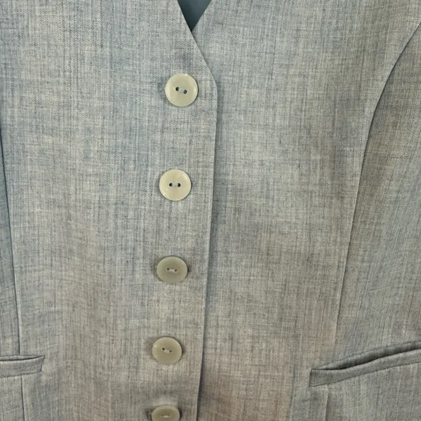 Abercrombie & Fitch Light Blue Mara Tailored Vest Button Front Size Large - Image 5