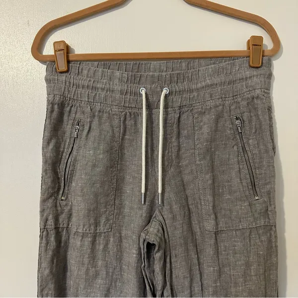 Athleta Cabo Wide Leg Linen Pants Blue Gray Chambray Women’s Coastal Grandma - Image 5