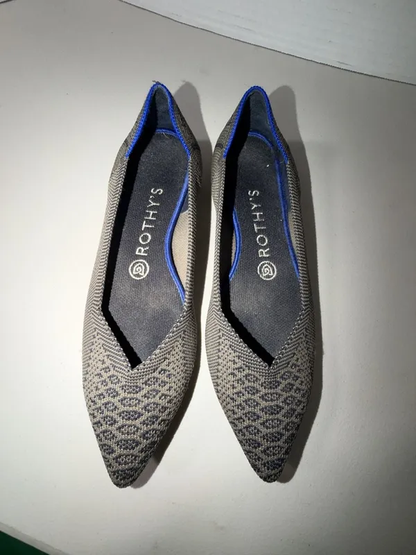Rothy's The Point Grey Birdseye Knit Pointed Toe Ballet Flats - Image 2