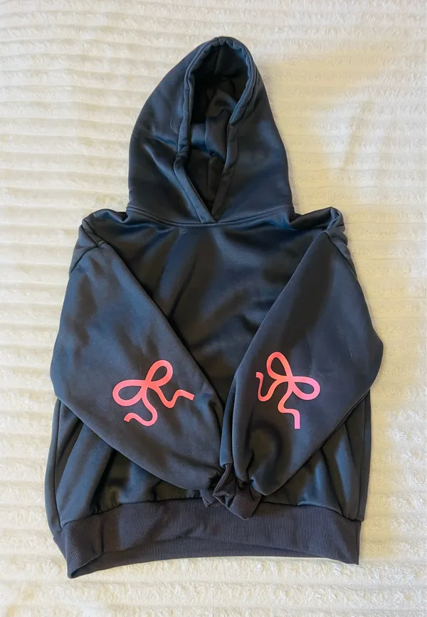 SheIn Grey sweatsuit with bows - Image 2