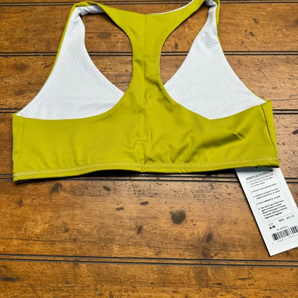 Leggings Park Women Active Gear Tank Top Lime Green Racerback Sports Bra‎ S M - Image 2