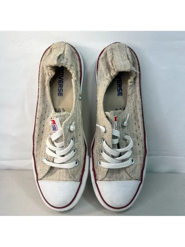 Converse Women's Chuck Taylor Cinch Tan Eyelet Shoe Size 8 #532 - Image 4