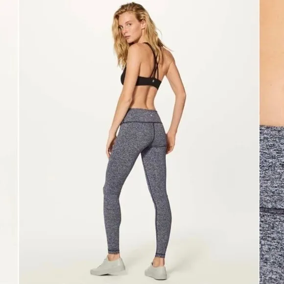 Lululemon‎ Wunder Under Low-Rise Tight *28" Heathered Black - Image 3