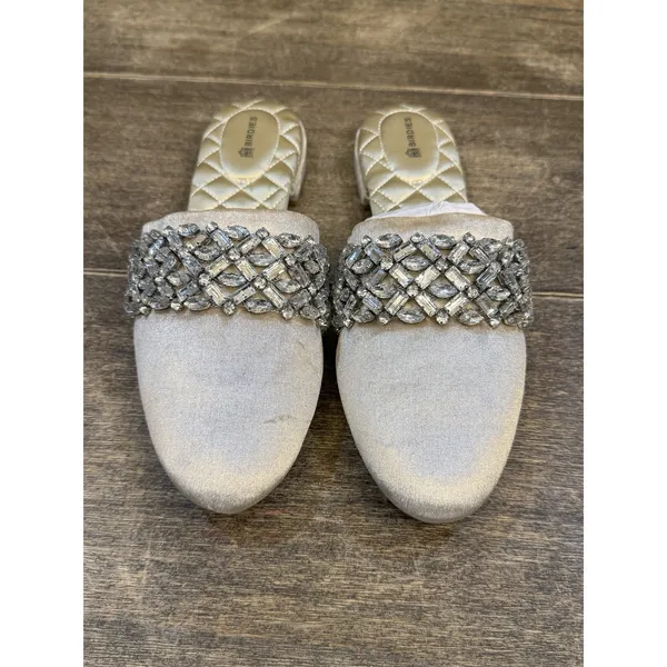 Birdies‎ Limited Edition Songbird Snow Crystal Velvet Embellished Mules Size 9 - Image 2