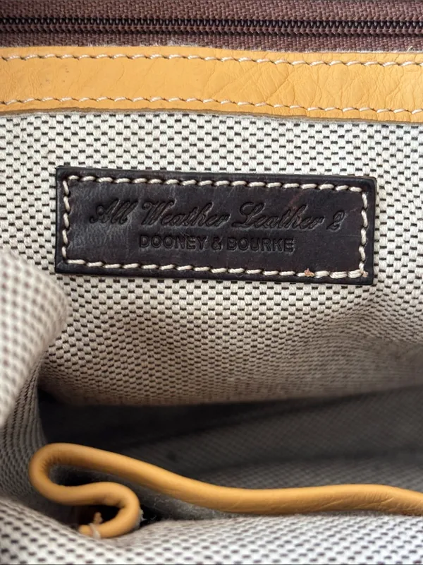 Dooney & Bourke All Weather Leather 2 (AWL 2) mustard yellow Satchel /Crossbody - Image 12