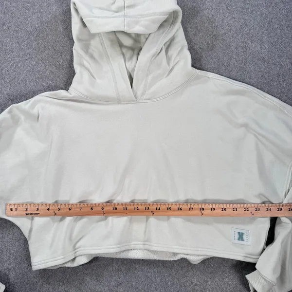 Savage Fenty Cropped Hoodie Sweatshirt Womens Large Light Green Cozy Lounge - Image 7