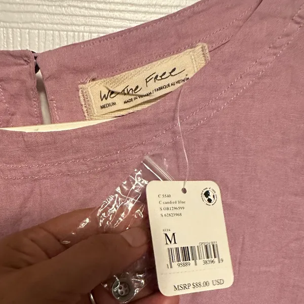 We The Free Mauve Short Sleeve Blouse - Image 3