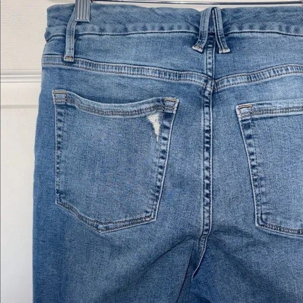 Good American Good Leg Distressed Jeans Blue Size 8 - Image 6