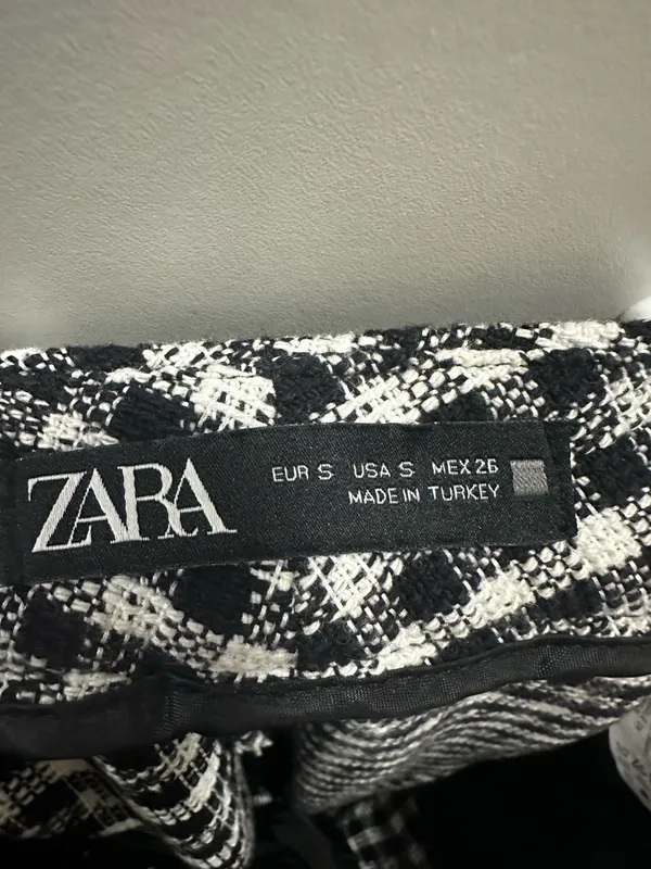 Zara black and white gingham suit pants - Image 6