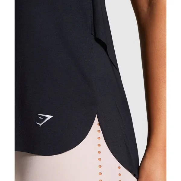 Gymshark Black Laser Cut Tank Top  - Image 3