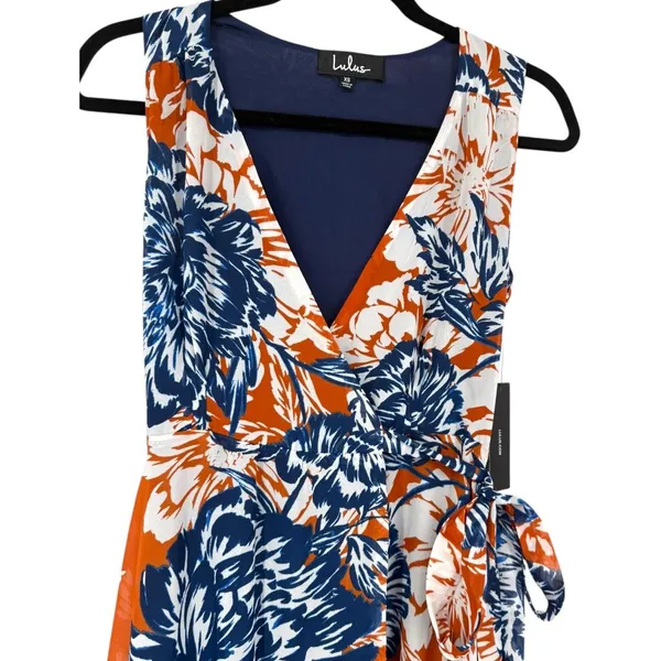 NWT Lulus Desert Trip Floral High-Low‎ Sleeveless Wrap Dress Size XS Feminine - Image 8