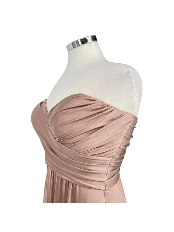 La Femme Blush Pink Strapless High Slit Floor-Length Formal Gown Size 6 - Image 4