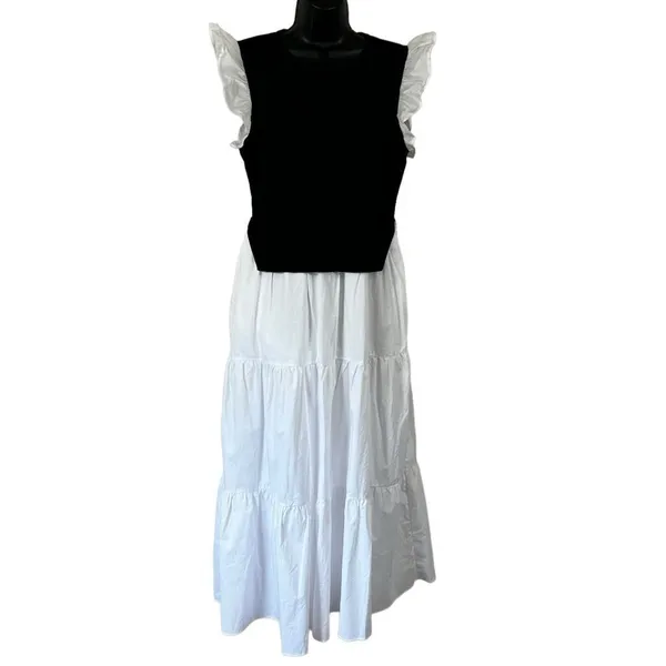 English Factory Mixed Media Sleeveless Maxi Dress - Image 13