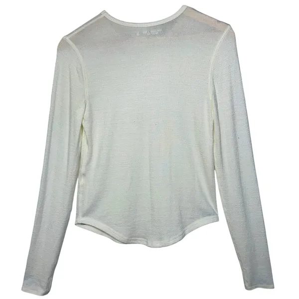 Abercrombie & Fitch Soft AF Cozy Cream Knit Long Sleeve Crew Neck Sweater Size S - Image 2
