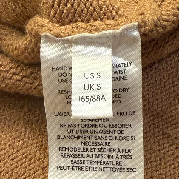 Size Small Anthropologie Maeve Camel Brown Mockneck Sweater - Image 7