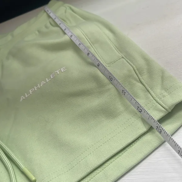 Alphalete Women's Essential Core Athletic Shorts GREEN - Image 9