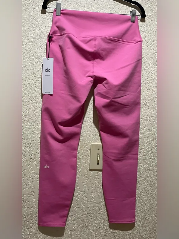 ALO Yoga NWT Airbrush Paradise Pink 7/8 High-Rise Leggings Size L - Image 4