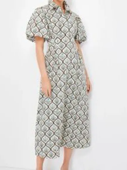Tuckernuck Mimi Midi Dress Small Floral Puff Sleeve Cottagecore Cotton - Image 3